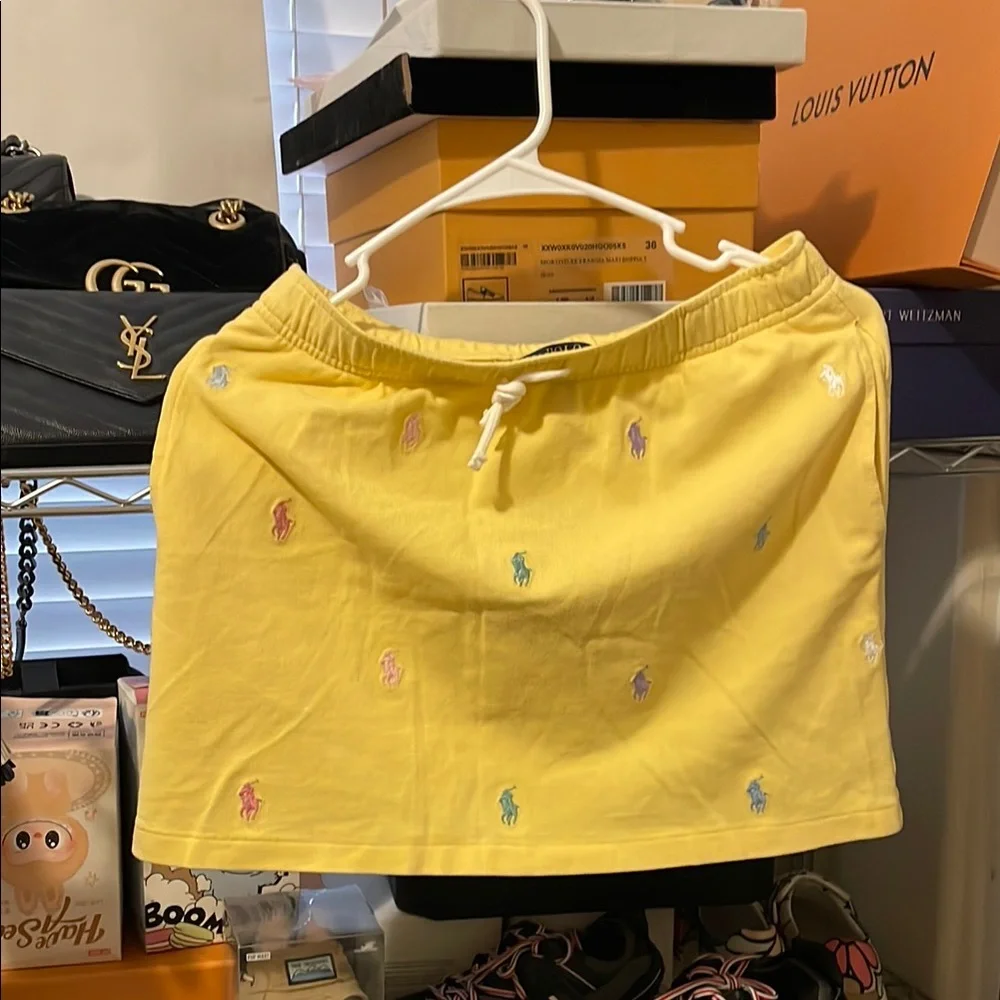 Ralph Lauren Yellow Embroidered Polo Skirt